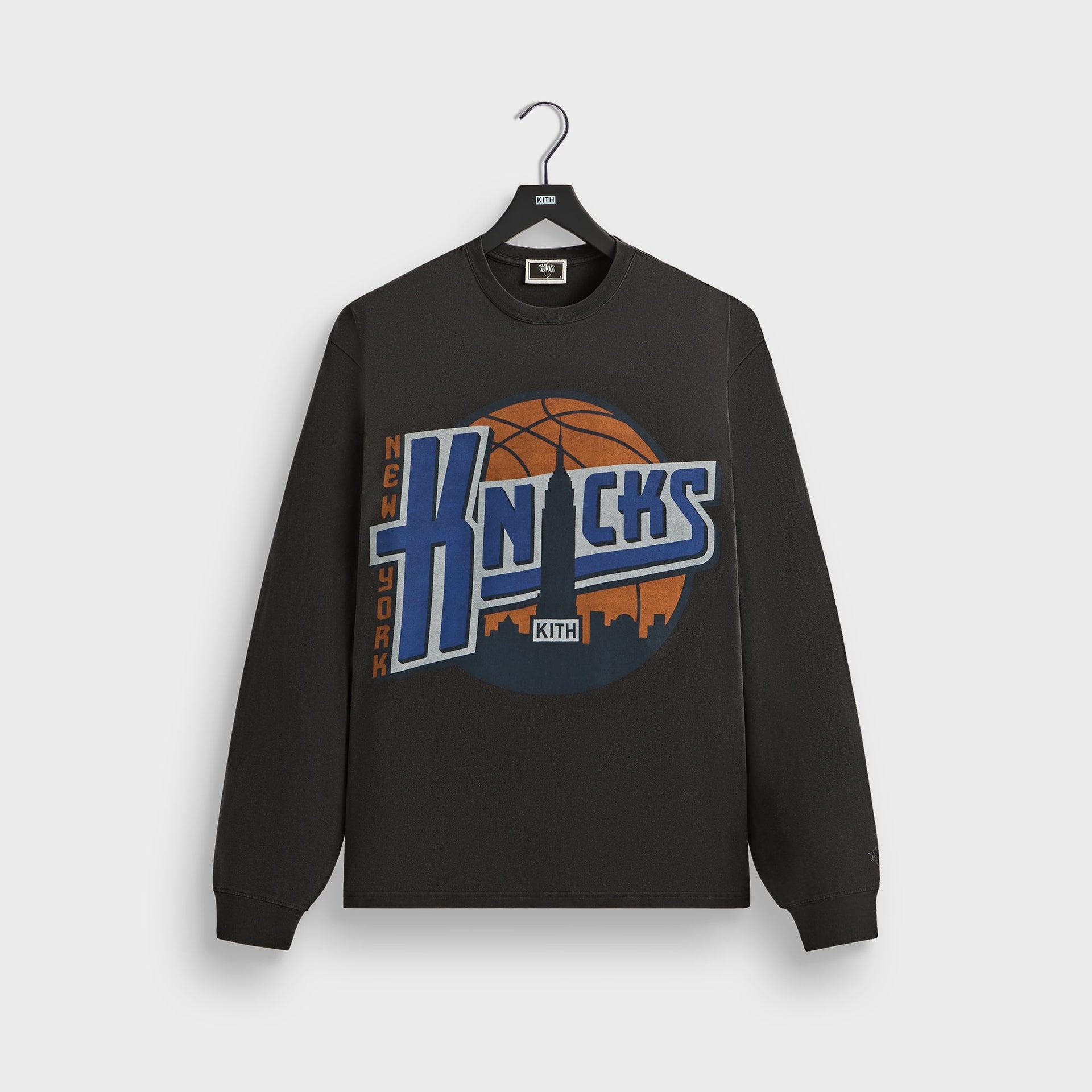 Kith for the New York Knicks City Vintage Long Sleeve Tee - Black