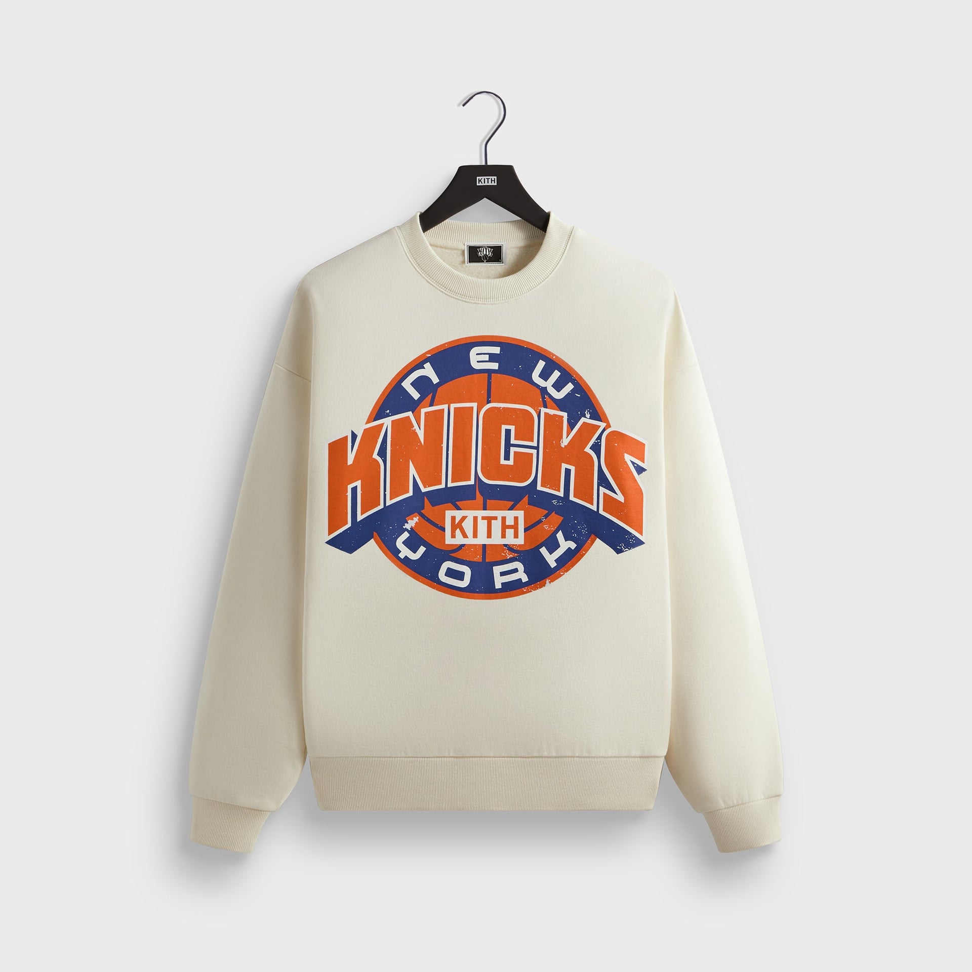 Kith for the New York Knicks Showtime Vintage Nelson Crewneck - Sandrift