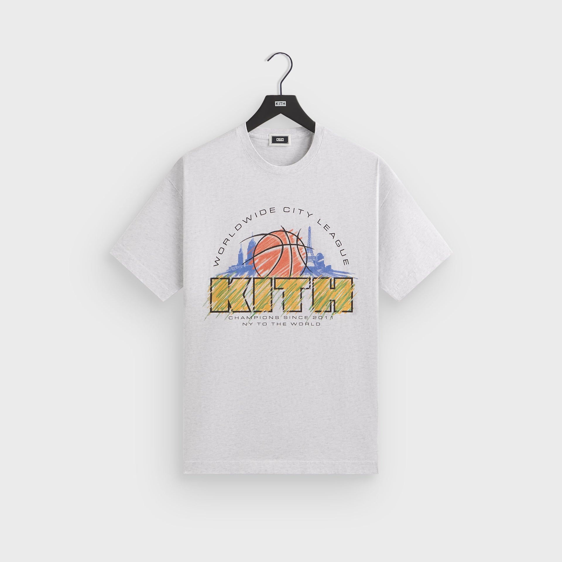 Kith City League Vintage Tee - Light Heather Grey