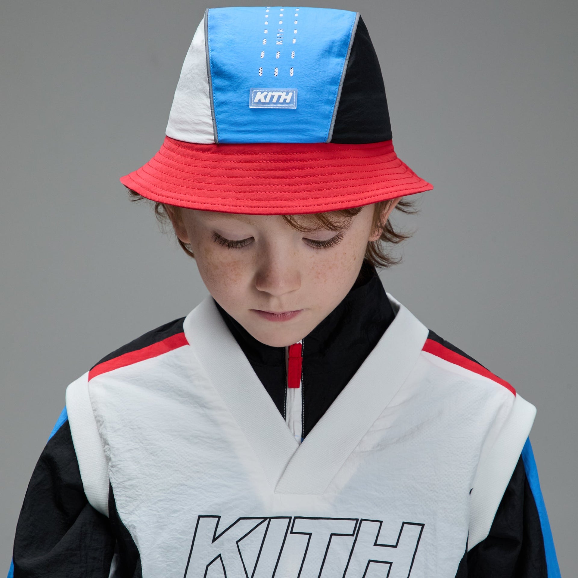 Kith Kids Blocked Milo Bucket Hat - Marina