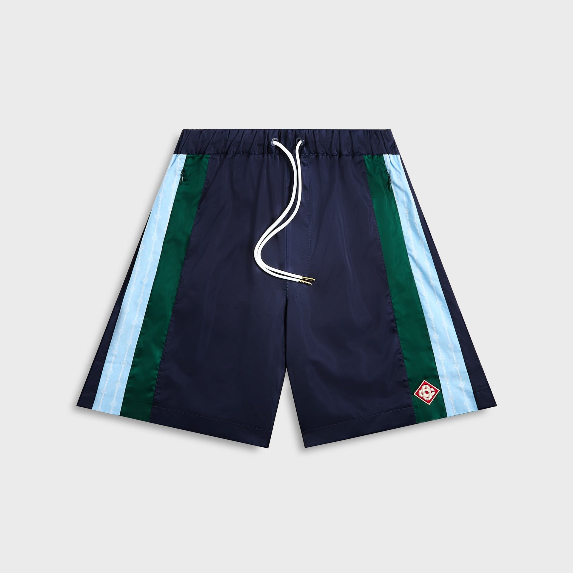 Casablanca Nylon Pleated Track Short - Navy