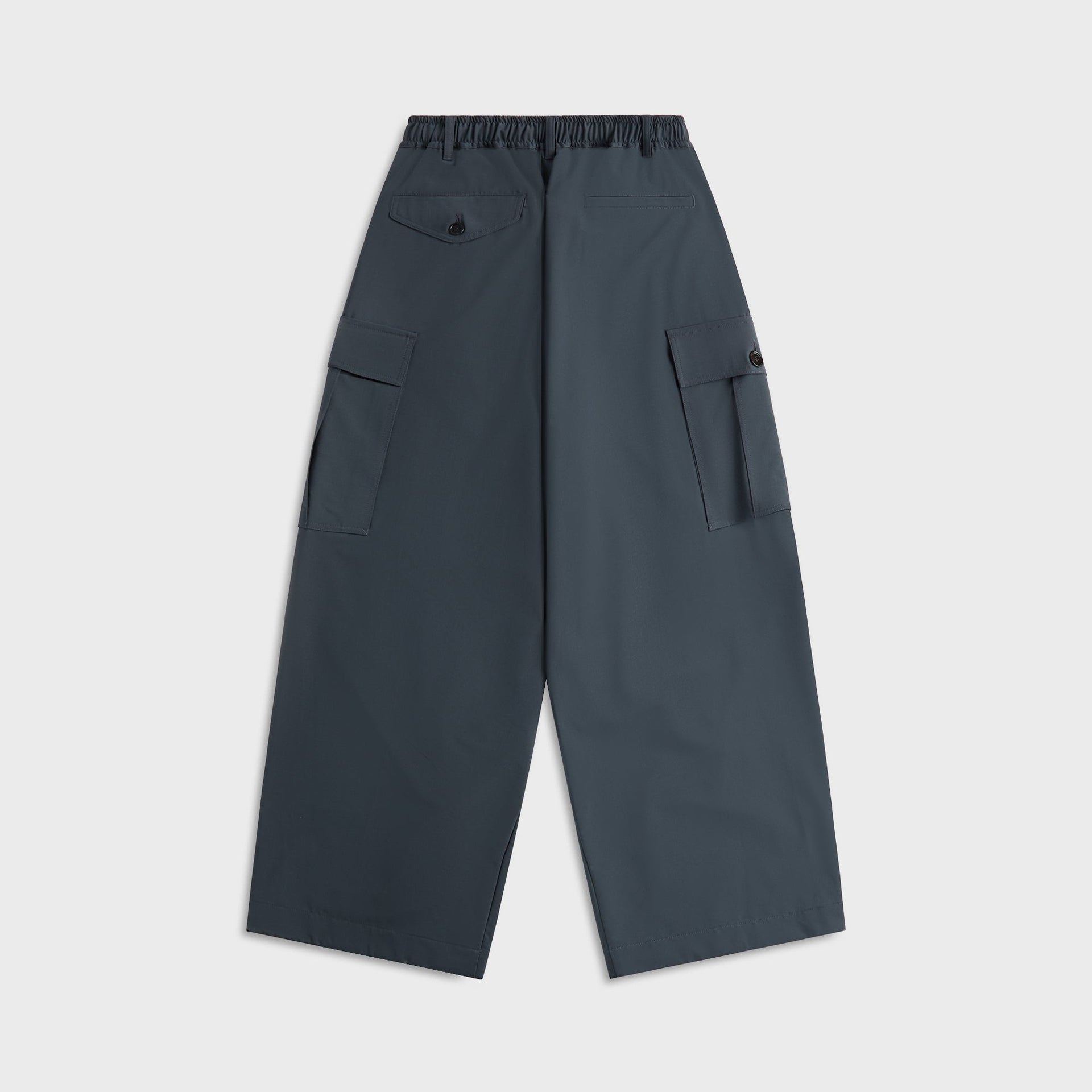 Marni Light Wool Blend Drawstring Cargo Workwear Pants - Dark Ash