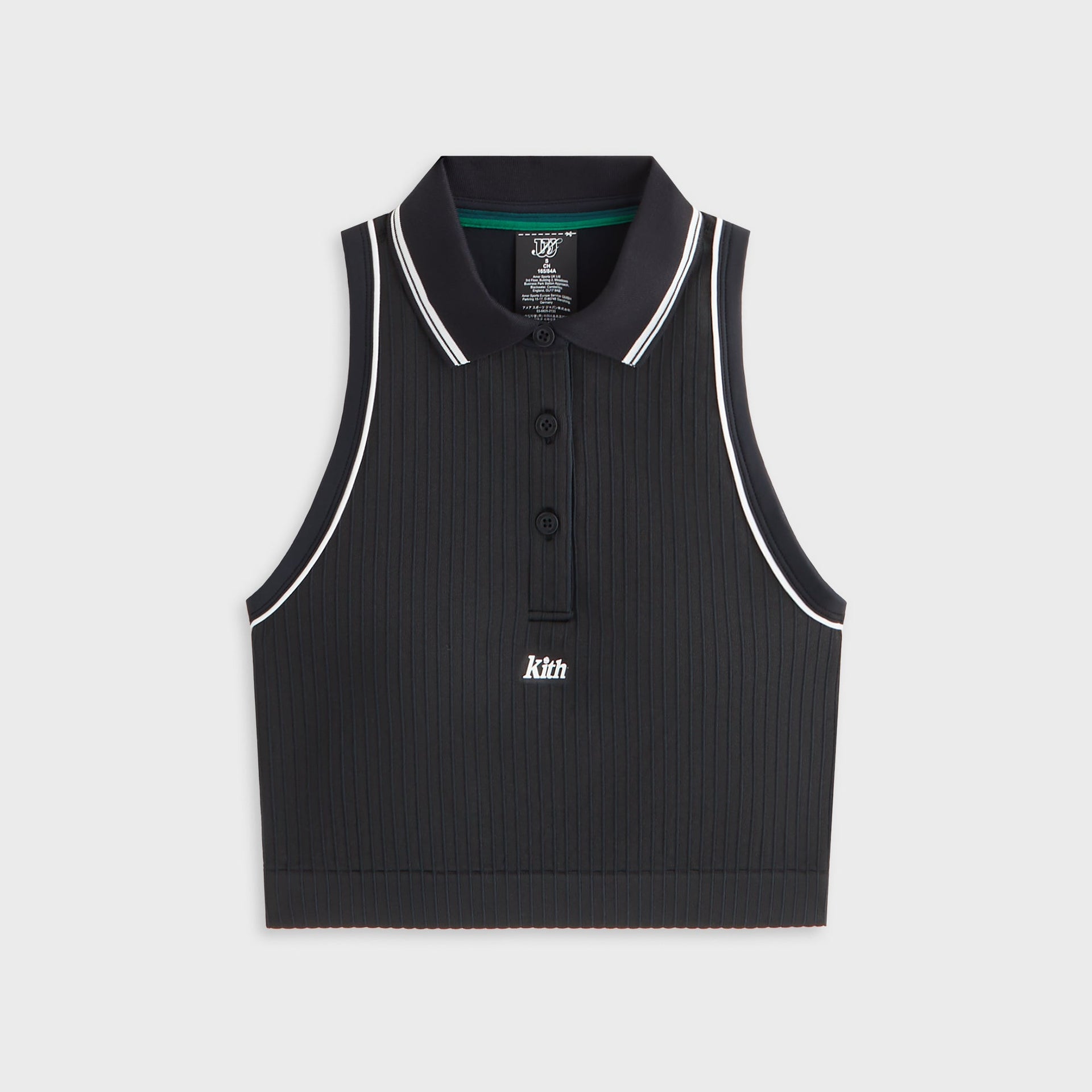 Kith Women for Wilson Classic Cropped Polo - Black